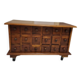 Trade furniture, apothecary in oak, late 19th century.