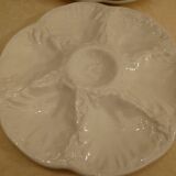 Set of six oyster plates