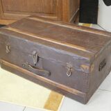 Coffre ancien tôle et bois