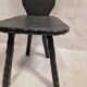 Black wooden brutalist chair
