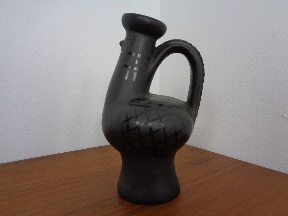 Studio Ceramic Rooster Carafe from Coperativa Oltul Miercurea-Ciuc, Romania, 1970s