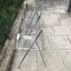 Plexiglass and chrome metal design folding chairs