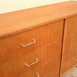 Large vintage light oak dresser