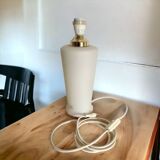 White opaline lamp from ecru Palmier - Murano design