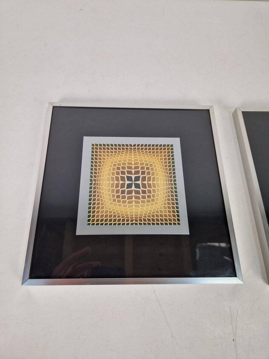 Victor Vasarely, Compositions, 1970s, Gelatin Offset Lithographs, Set of 2