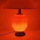 Space Age orange glass table lamp base, Italy 1960s