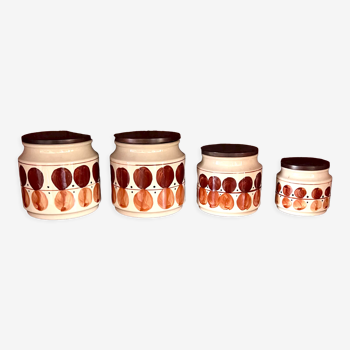 Series of 4 spice jars