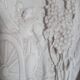 Large Chinese resin dish, sculpted motifs, signed