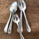 Series of 24 antique silver metal cutlery