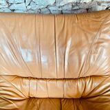 Leather and wood lounge of the Maison Regain 1950s/60s