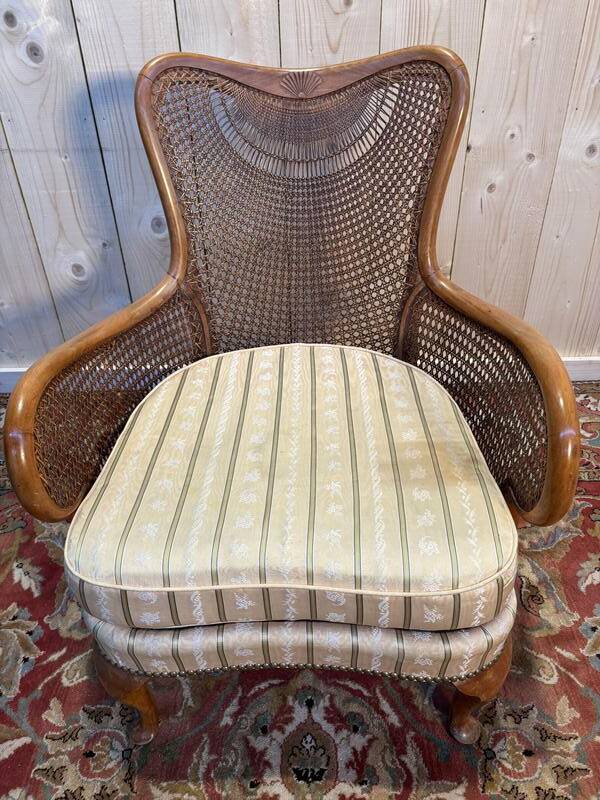 English style beech caned shepherdess