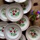 Set of 12 vintage soup plates - Les Roses -