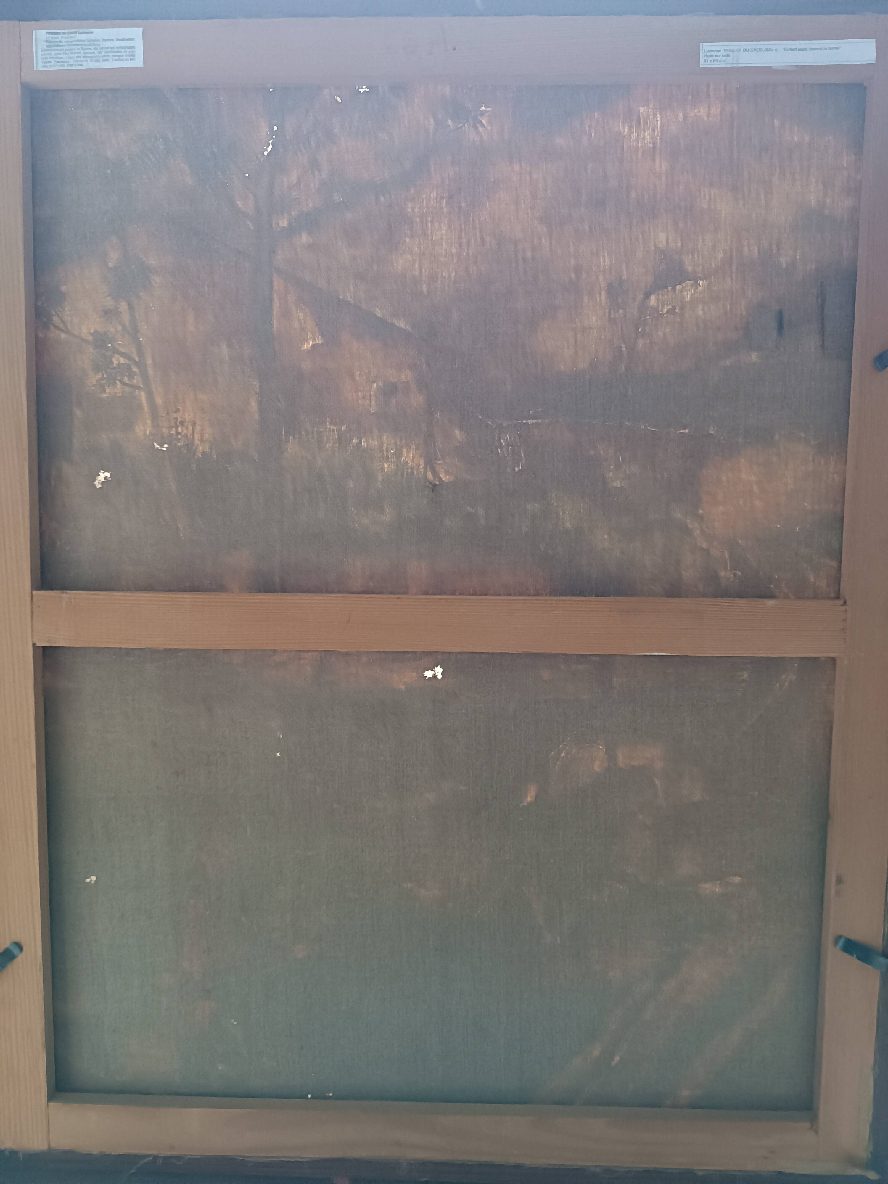 Oil painting on canvas signed lucienne tessier du cros