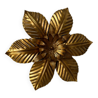 Plafonnier ou applique fleur dorée