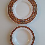 Set of 4 porcelain plates from Sarreguemines - pyroblan - cordoba model