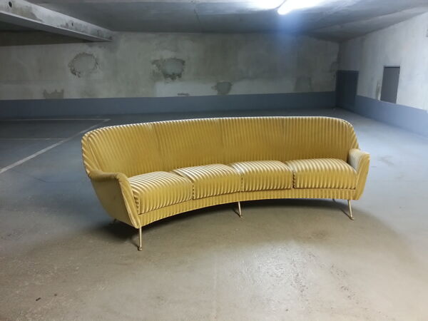 Canapé sofa Arc egg courbe Arc années 50 60 Italien Arflex
