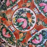 Set of 9 Macau porcelain bread or pasta plates, hand-painted