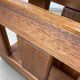Midcentury brutalist oak magazine rack or holder, Dutch ca 1960s