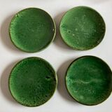 Set of 4 XS plates in glazed clay Aegitna Vallauris 1960