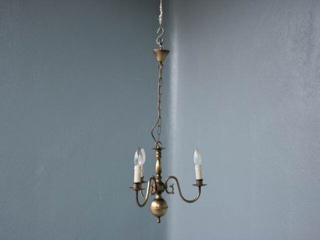 Lustre hollandais en bronze 3 branches