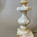 Carved alabaster lamp