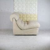 Chair "Space Age" in unbleached wool, France, circa 1970