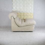 Chair "Space Age" in unbleached wool, France, circa 1970