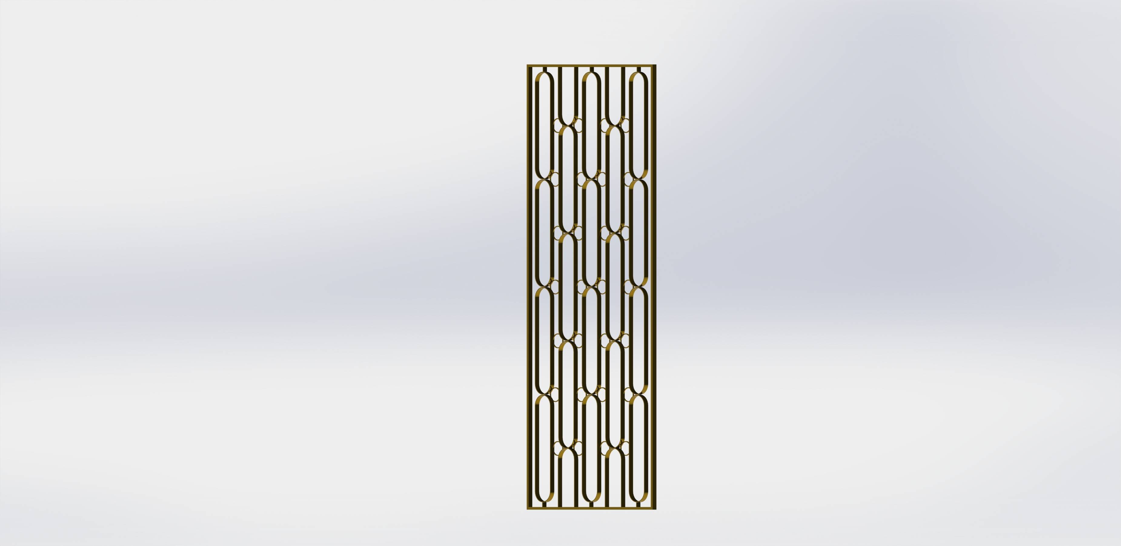 Art Deco forged steel screen