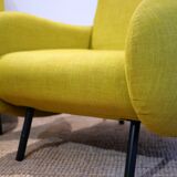 Pair of low armchairs in 60s–70s style