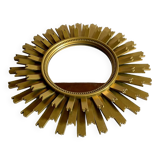 Miroir soleil doré n°2 style vintage