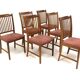 Set de 6 chaises scandinaves en noyer, Suède, 1960