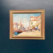 Swedish Oil on  panel - "Venice II" by Knut Norman - Vintage- 51 × 43 cm