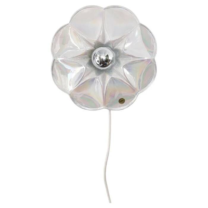 Mid-century iridescent porcelain wall lamp by Goebel for PAN Germany 1970s