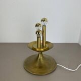 Large Hollywood Regency brass globe table lamp, Italy 1970s