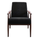 Henryk Lis armchair in black boucle 1960