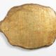 Vintage beige wooden decorative plate, Italy, 1960s