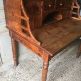 Pitch pine tiered desk