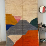 Berber carpet blessed multicolored ouarain