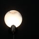 Pair of vintage wall lamps glass globe opalescent gold metal circa 1960