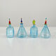Set of 4 Italian vials made of Murano glass 1970s