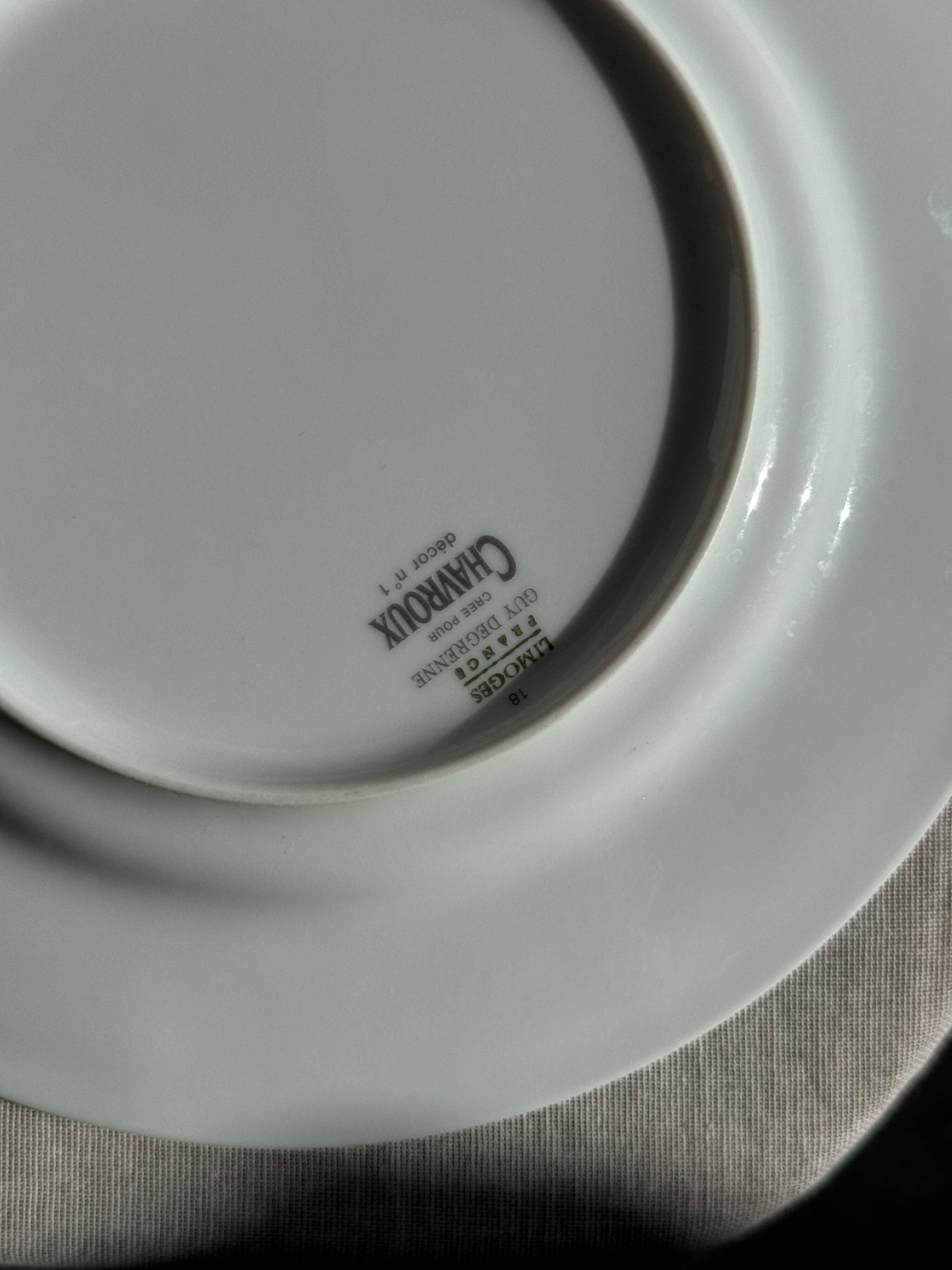 Set of 12 cheese plates France Chavroux 1990s D 21.5