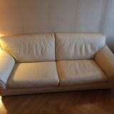 Roche Bobois 3-seater leather sofa