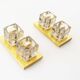 Set of two brass and murano glass ‘ice cube’ sconces by peill & putzler