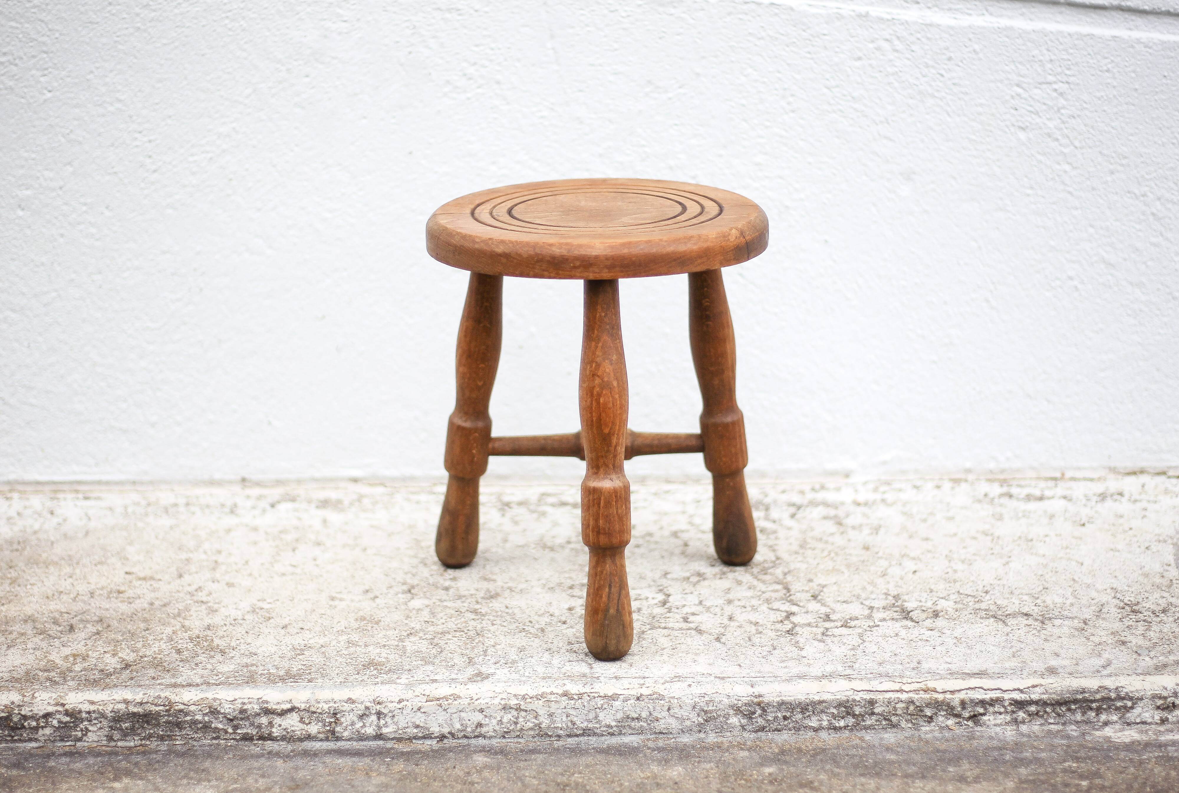Vintage stool, wooden stool, side stool, plant holder