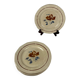 Set of 6 flat plates Sarreguemines flower pattern, first half of the 20th century.
