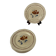 Set of 6 flat plates Sarreguemines flower pattern, first half of the 20th century.