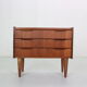 Scandinavian modern teak chest of drawers, small cabinet 1960 denmark