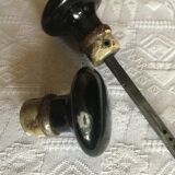 Set of black bakelite door handles