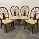 4 vintage woven rattan chairs