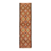 Turkish Handwoven Vintage Herki Kilim 86 cm x 303 cm